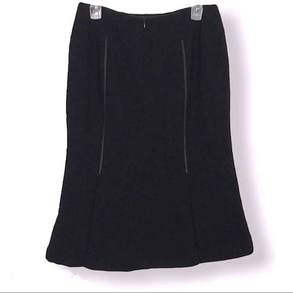 LAFAYETTE 148 New York Black Wool Trumpet Skirt Size 4 - Picture 4 of 8
